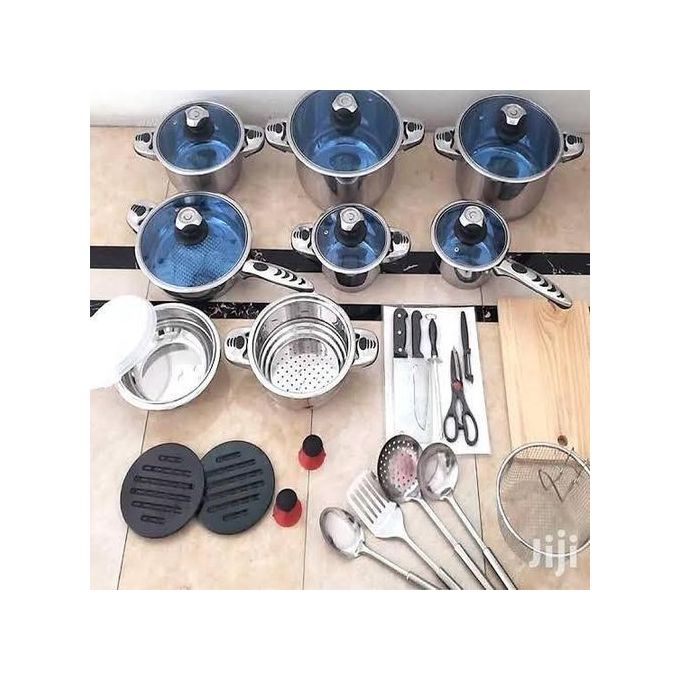 Marwa German Life 30pcs Stainless Heavyduty Longlasting Cookware Set